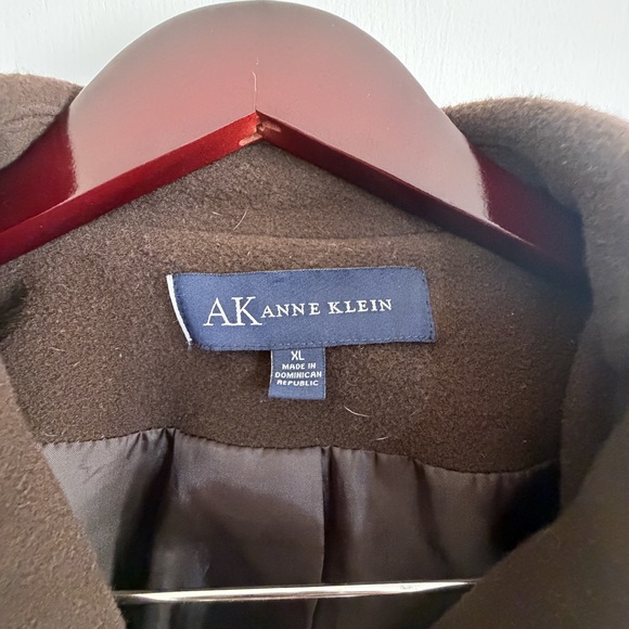 Anne Klein Chocolate Brown Pea Coat Size XL - Picture 2 of 11